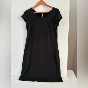 Hanna Andersson  Black Cotton/Spandex Timeless Easy Fit Dress. Size Small